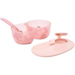 Kit Refeição com divisória e Colher Rosa - Buba