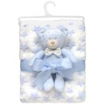 Mantinha com Ursinho Soninho Azul (3m+) - Buba