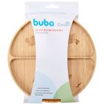 Prato em Bambu com Divisórias e Ventosa Cloudy (6m+) - Buba