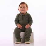 Body Polo longo em suedine Verde Kalamata - Up Baby