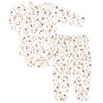 Body longo c/ Calça (Mijão) em suedine Joaninha - Up Baby