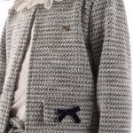 Casaco em malha tweed Azul - Up Baby
