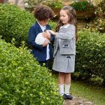 Casaco em malha tweed Azul - Up Baby