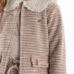 Casaco em malha tweed Rosa - Up Baby