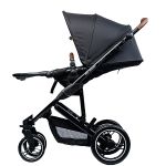 Travel System: Carrinho Como 4 Ink + Moisés + Bebê Conforto Risus + Bolsa + Adaptador (0-15kg) - ABC Design