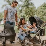 Travel System: Carrinho Como 4 Ink + Moisés + Bebê Conforto Risus + Bolsa + Adaptador (0-15kg) - ABC Design
