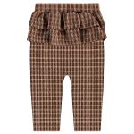 Body longo c/ Calça em suedine Xadrez Bege - Up Baby