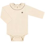 Body longo c/ Calça em suedine Xadrez Bege - Up Baby