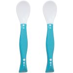 Kit 2 Colheres Articuláveis Classic Azul (6m+) - Clingo