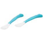Kit 2 Colheres Articuláveis Classic Azul (6m+) - Clingo