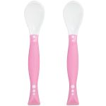 Kit 2 Colheres Articuláveis Classic Rosa (6m+) - Clingo