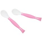 Kit 2 Colheres Articuláveis Classic Rosa (6m+) - Clingo