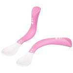 Kit 2 Colheres Articuláveis Classic Rosa (6m+) - Clingo