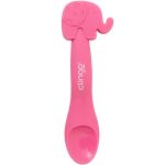 Colher em Silicone Elefante Rosa (6m+) - Clingo