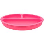 Prato em Silicone com Divisórias Rosa (6m+) - Clingo