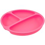 Prato em Silicone com Divisórias Rosa (6m+) - Clingo