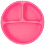 Prato em Silicone com Divisórias Rosa (6m+) - Clingo