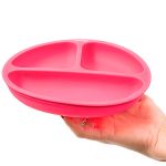 Prato em Silicone com Divisórias Rosa (6m+) - Clingo