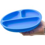 Prato em Silicone com Divisórias Azul (6m+) - Clingo
