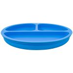 Prato em Silicone com Divisórias Azul (6m+) - Clingo