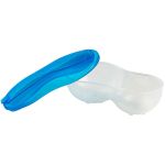 Prato com Divisórias e Colher de Silicone Azul (6m+) - Clingo
