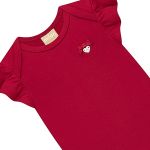 Body curto em cotton Coração Vermelho Rubi - Milon