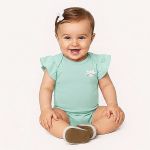 Body curto em cotton Coração Verde Monaco - Milon