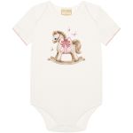 Body curto c/ Short em cotton Cavalinho Rosa - Milon