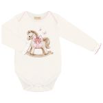 Body longo c/ Calça em cotton Cavalinho Rosa - Milon