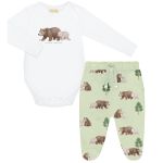 Body longo c/ Calça em cotton Urso - Milon