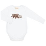 Body longo c/ Calça em cotton Urso - Milon