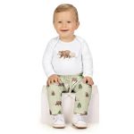 Body longo c/ Calça em cotton Urso - Milon