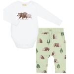 Body longo c/ Calça em cotton Urso - Milon