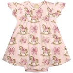 Body Vestido em cotton Cavalinho Rosa - Milon