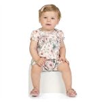 Macacão curto em cotton Jardim Floral - Milon