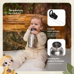 Garrafa Térmica em Inox com Canudo Retrátil Boho Chic 350ml (6m+) - Tiny Love