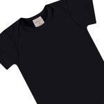 Body curto em ribana canelada Preto - Mini & Co.
