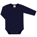 Body longo em ribana canelada Marinho - Mini & Co.