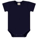 Body curto em ribana canelada Marinho - Mini & Co.