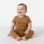 Calça (Mijão) em algodão egípcio Caramelo - Mini & Co.