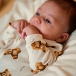 Macacão longo c/ zíper em algodão egípcio Urso - Mini & Co.