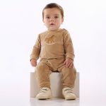 Macacão longo em plush canelado Comfort Cavalinho - Up Baby