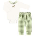 Body longo c/ Calça em suedine Fazendeiro - Up Baby