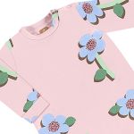 Macacão longo em malha peluciada Flor Rosa - Up Baby