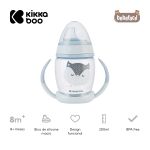 Copo com Alça Happy Face Azul 200ml (8m+) - Kikka Boo