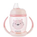 Copo com Alça Happy Face Rosa 200ml (8m+) - Kikka Boo