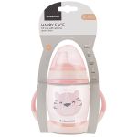 Copo com Alça Happy Face Rosa 200ml (8m+) - Kikka Boo