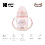 Copo com Alça Happy Face Rosa 200ml (8m+) - Kikka Boo