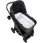 Ninho Nap para Berço e Carrinho Branco e Cinza (0m+) - Kiddo