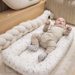 Ninho Nap para Berço e Carrinho Branco e Cinza (0m+) - Kiddo